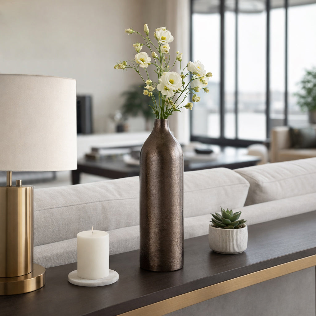 Troyrose Black Vase — 18″ — additional view