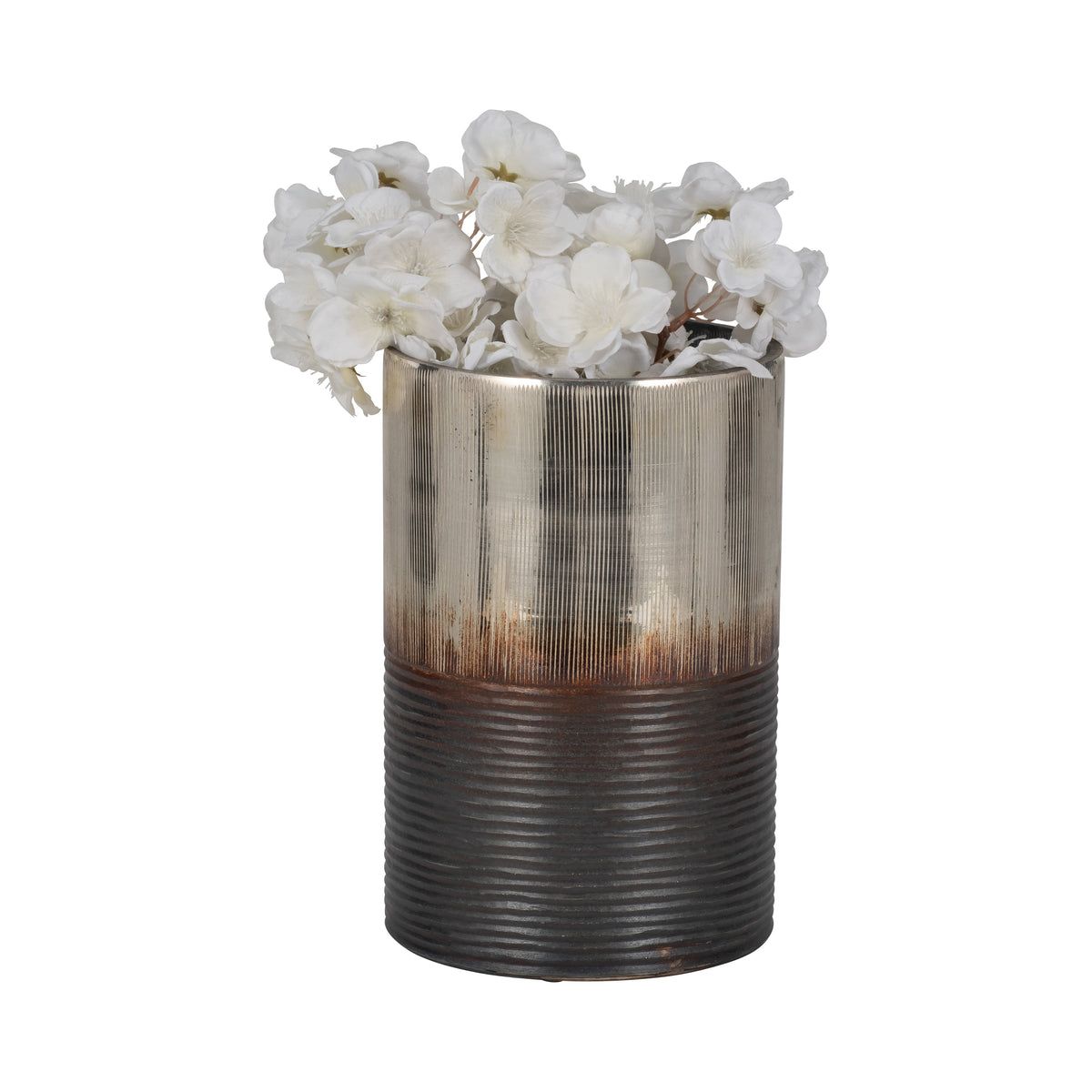 Arlorose Silver Glass Vase — 9″ — additional view