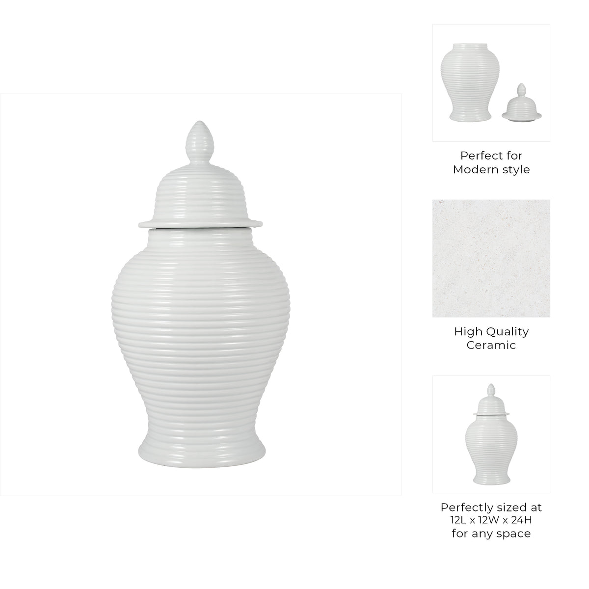 Clydecross White Chinoiserie — 24″ — additional view