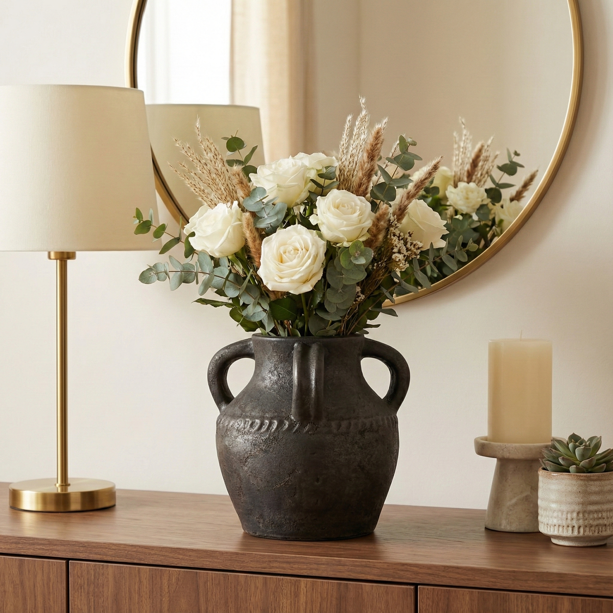 Noelwind Black Vase — 10″ — additional view