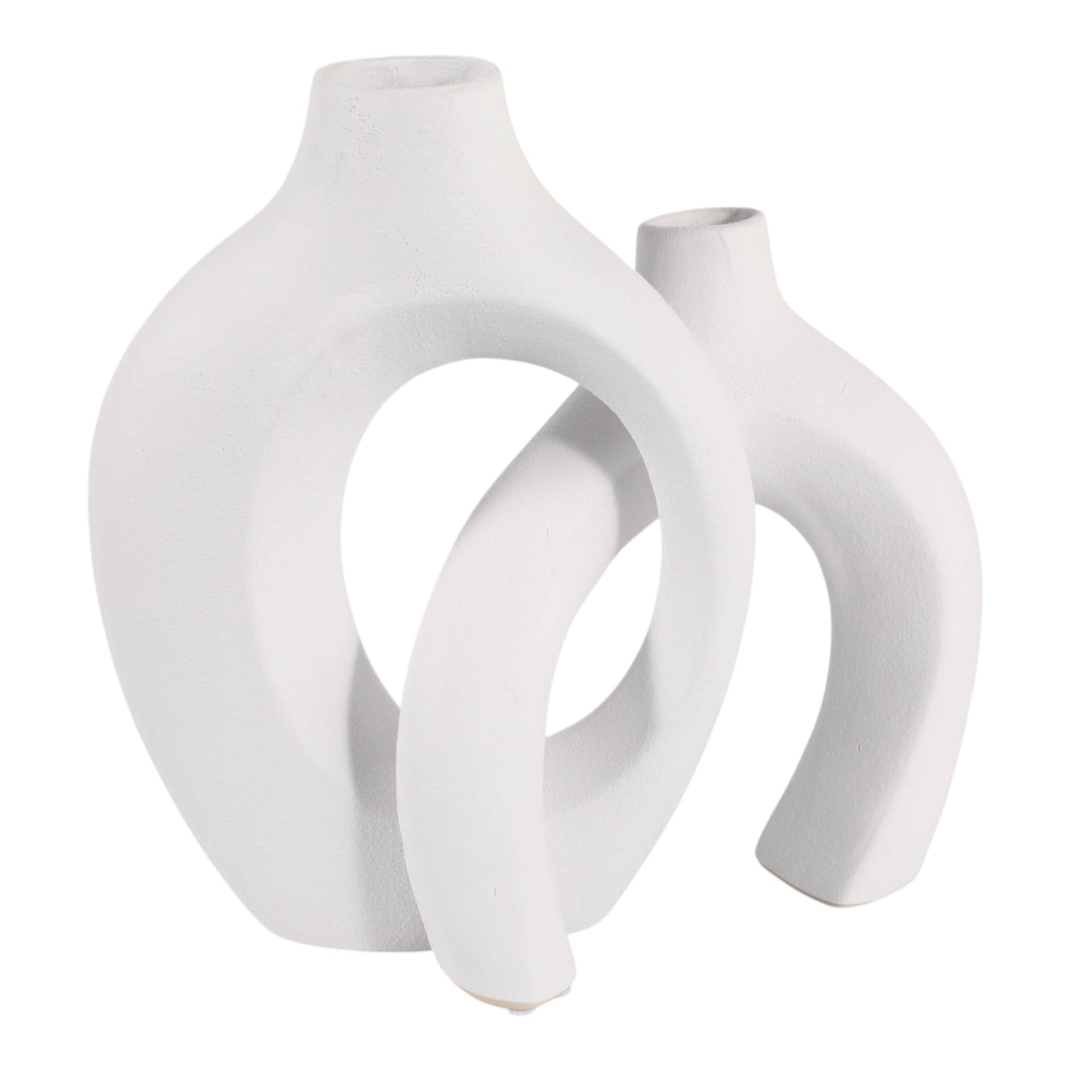 Burgessvale Set of 2 White Vases — 13″ — additional view