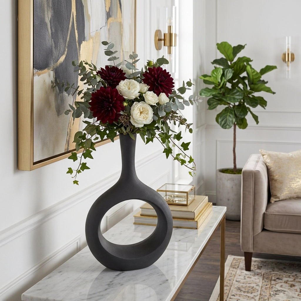 Halseyoak Gray Vase — 24″ — additional view