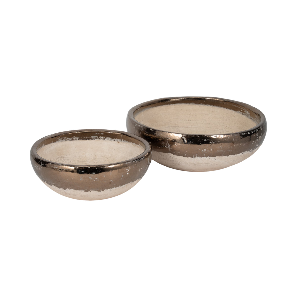 Danforthmill Set of 2 Gray Bowls — 5″ — additional view