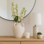 Skyelake White Vase — 10″ — additional view