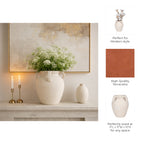 Skyelake White Vase — 12″ — additional view