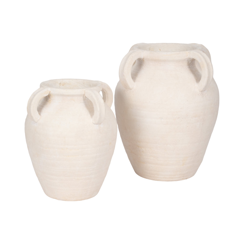 Skyelake White Vase — 12″ — additional view
