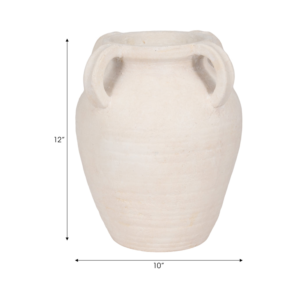 Skyelake White Vase — 12″ — additional view