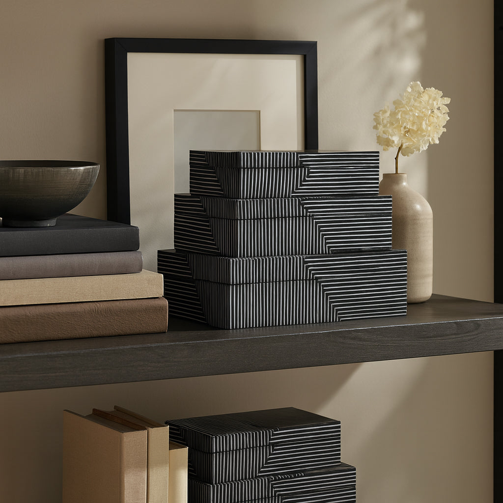 Hensonshaw Set of 3 Blue Boxes — 4″ — additional view