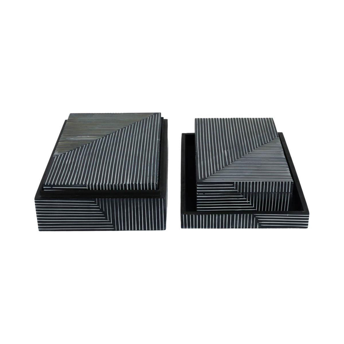 Hensonshaw Set of 3 Blue Boxes — 4″ — additional view