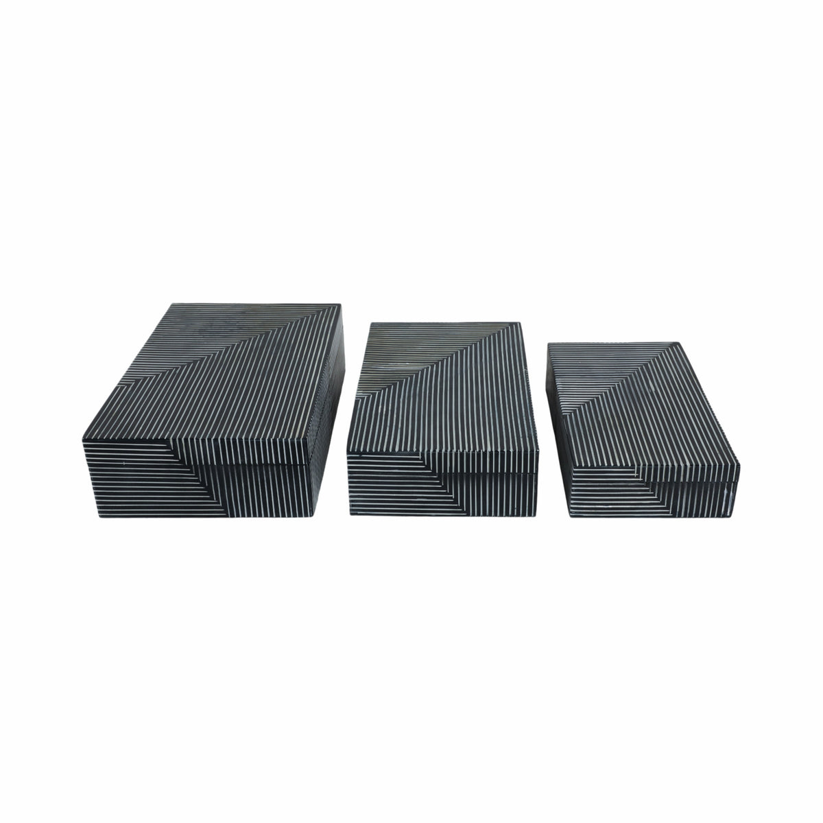 Hensonshaw Set of 3 Blue Boxes — 4″ — additional view