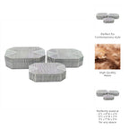 Oriondale Set of 3 White Boxes — 4″ — additional view