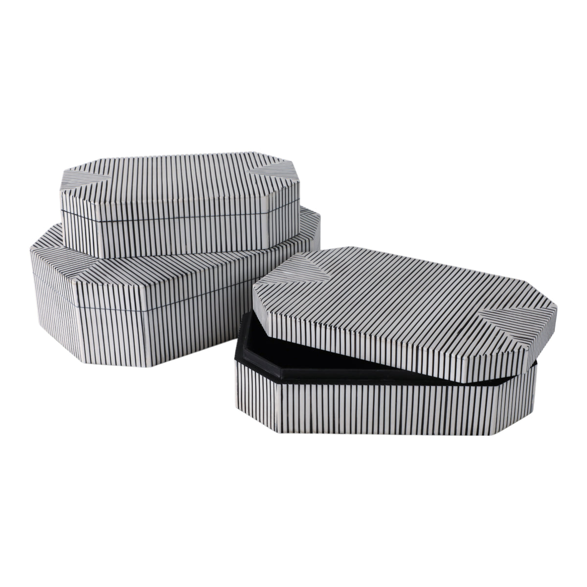 Oriondale Set of 3 White Boxes — 4″ — additional view