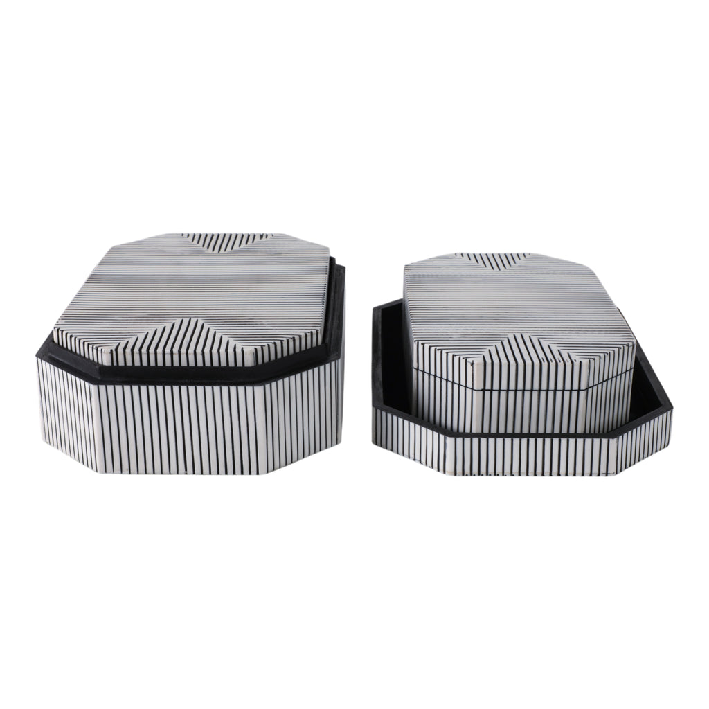 Oriondale Set of 3 White Boxes — 4″ — additional view