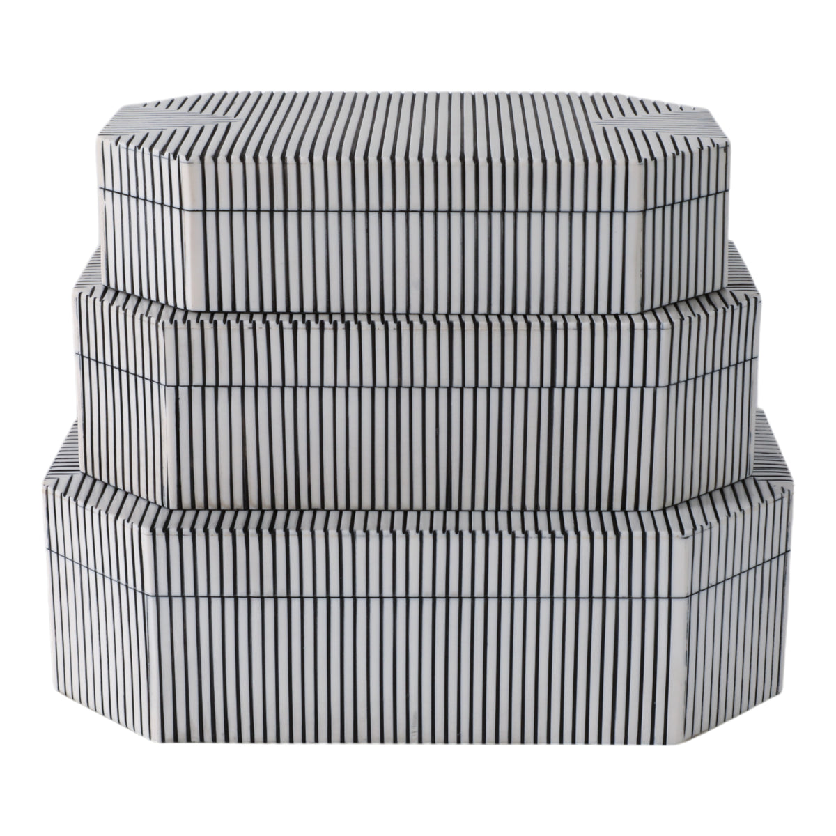 Oriondale Set of 3 White Boxes — 4″ — additional view