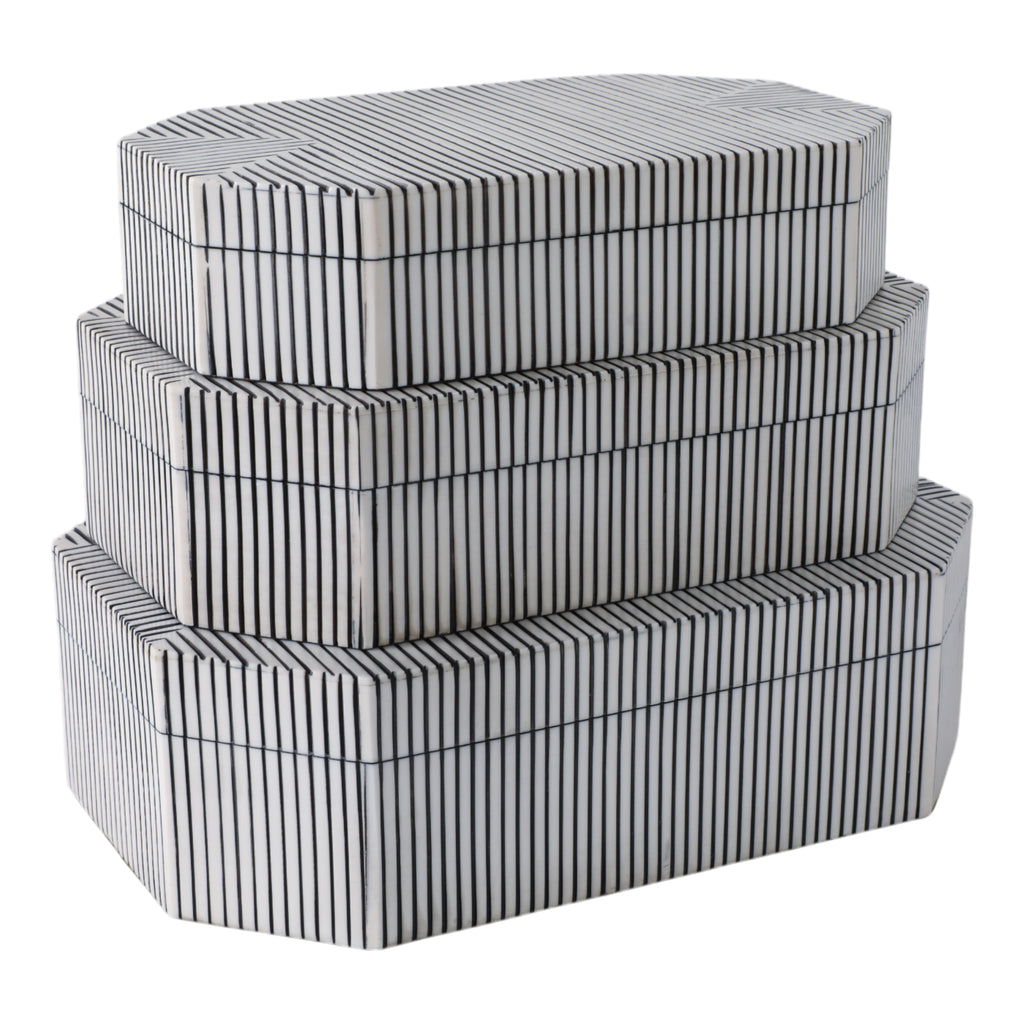 Oriondale Set of 3 White Boxes — 4″ — additional view