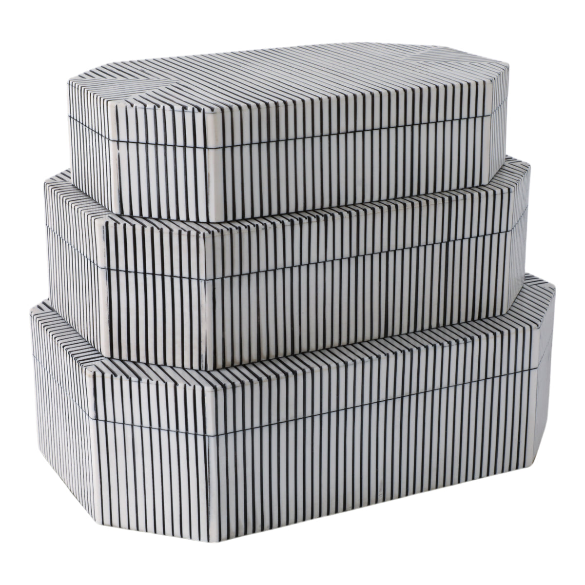 Oriondale Set of 3 White Boxes — 4″ — additional view