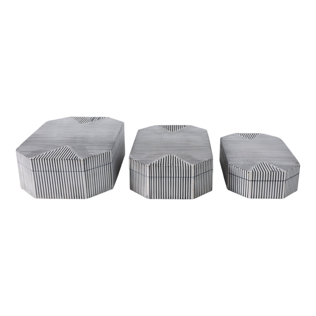 Oriondale Set of 3 White Boxes — 4″ — additional view
