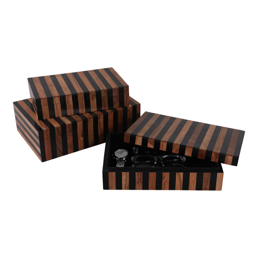 Dempseyburn Set of 3 Brown Boxes — 4″ — additional view