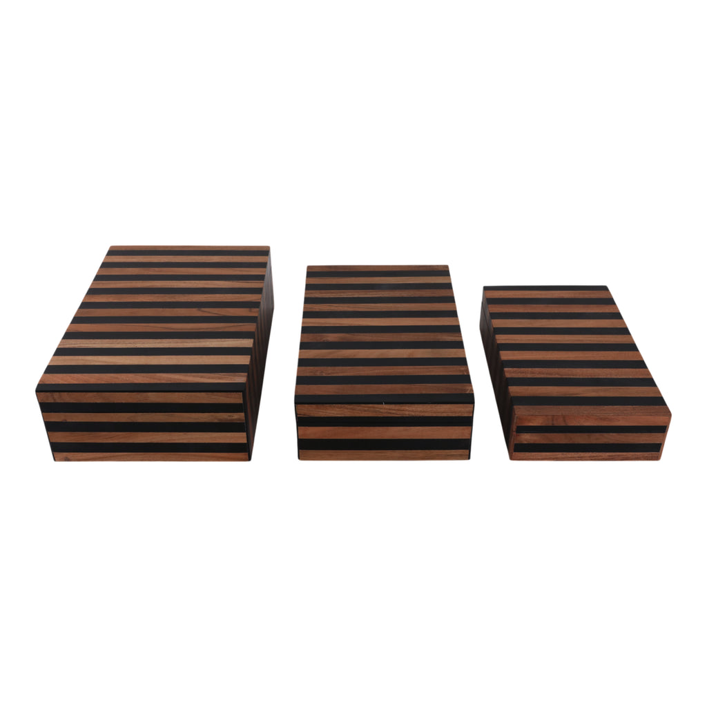 Dempseyburn Set of 3 Brown Boxes — 4″ — additional view