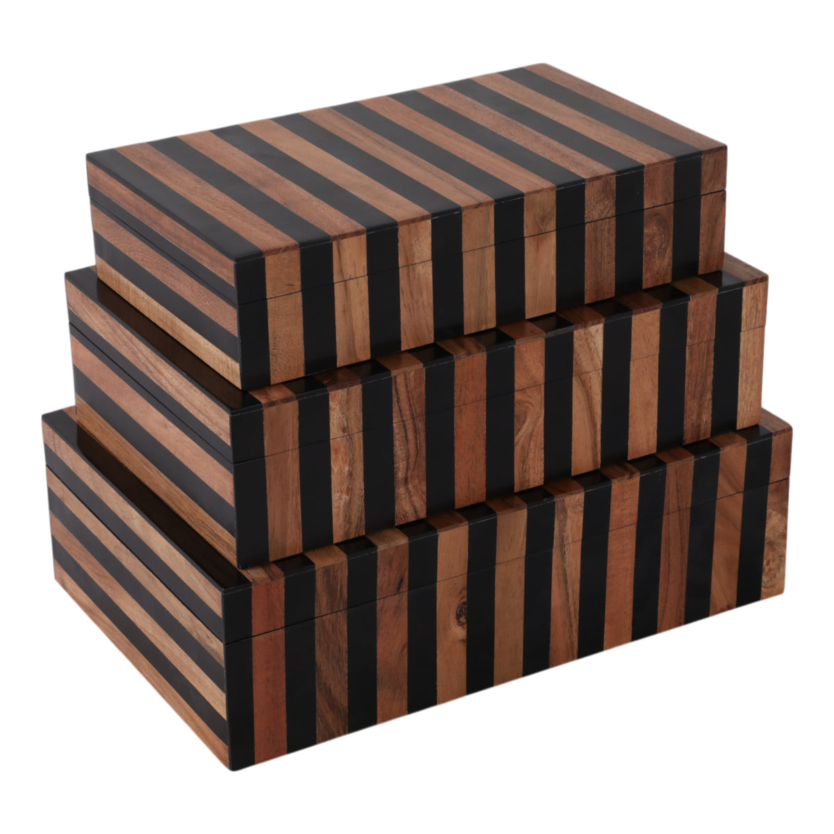 Dempseyburn Set of 3 Brown Boxes — 4″ — additional view