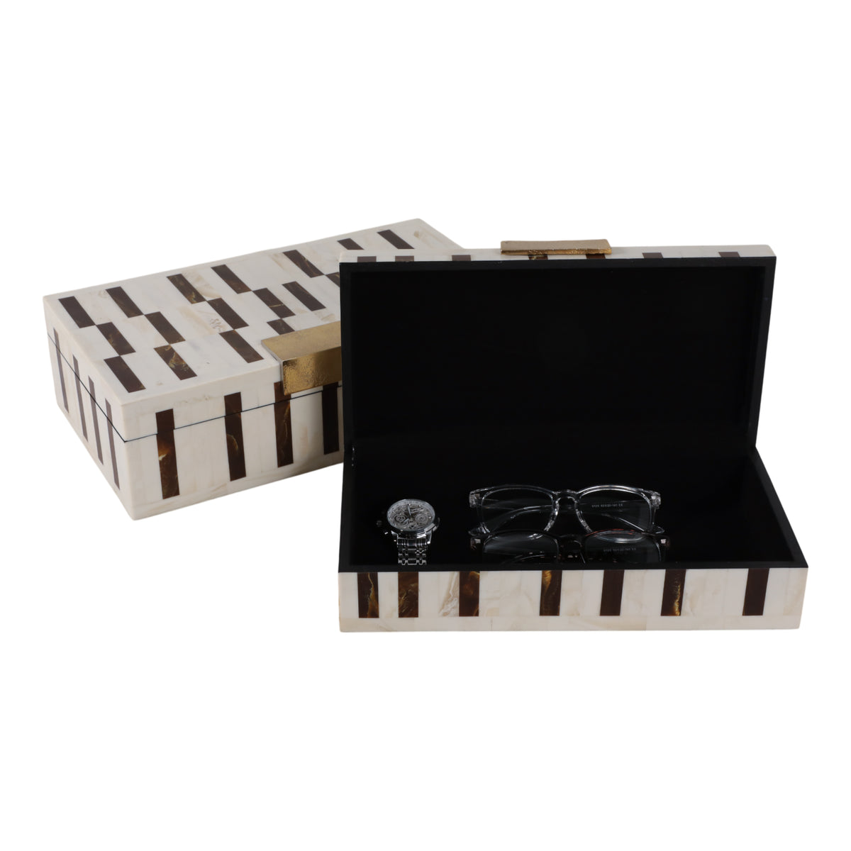 Chloeton Set of 2 Brown Boxes — 5″ — additional view
