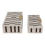Chloeton Set of 2 Brown Boxes — 5″ — additional view