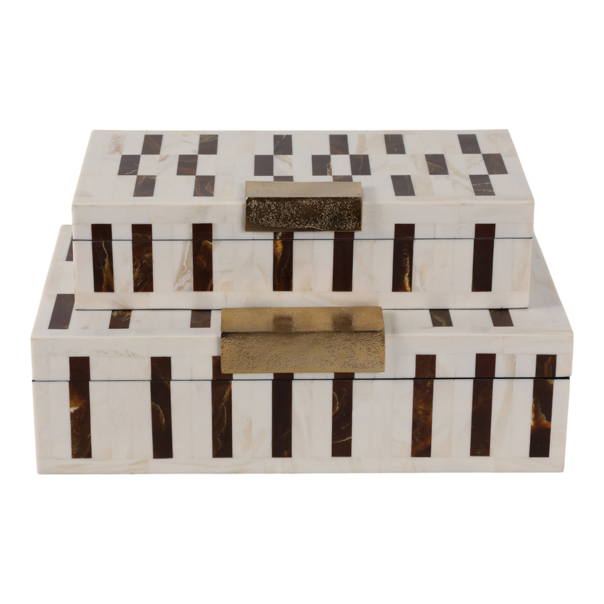 Chloeton Set of 2 Brown Boxes — 5″ — additional view