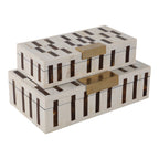 Chloeton Set of 2 Brown Boxes — 5″ — additional view