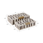 Chloeton Set of 2 Brown Boxes — 5″ — additional view
