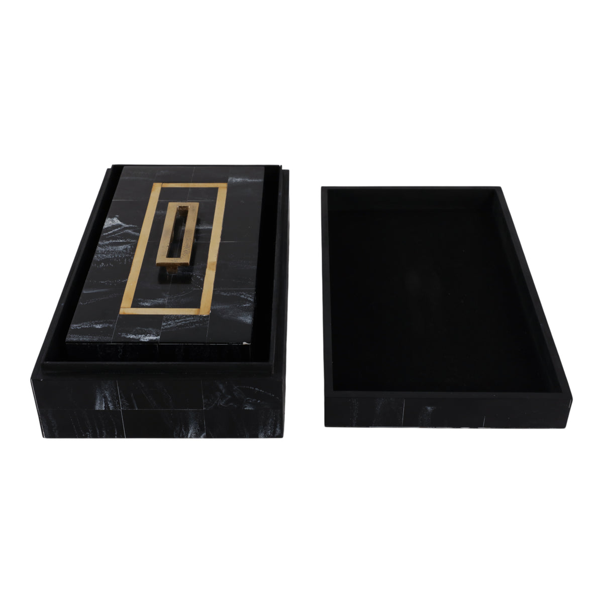 Fargoham Set of 2 Black Boxes — 5″ — additional view