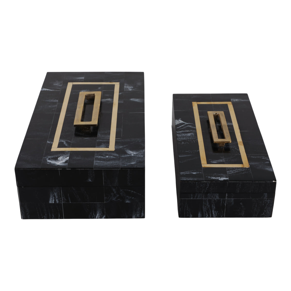 Fargoham Set of 2 Black Boxes — 5″ — additional view