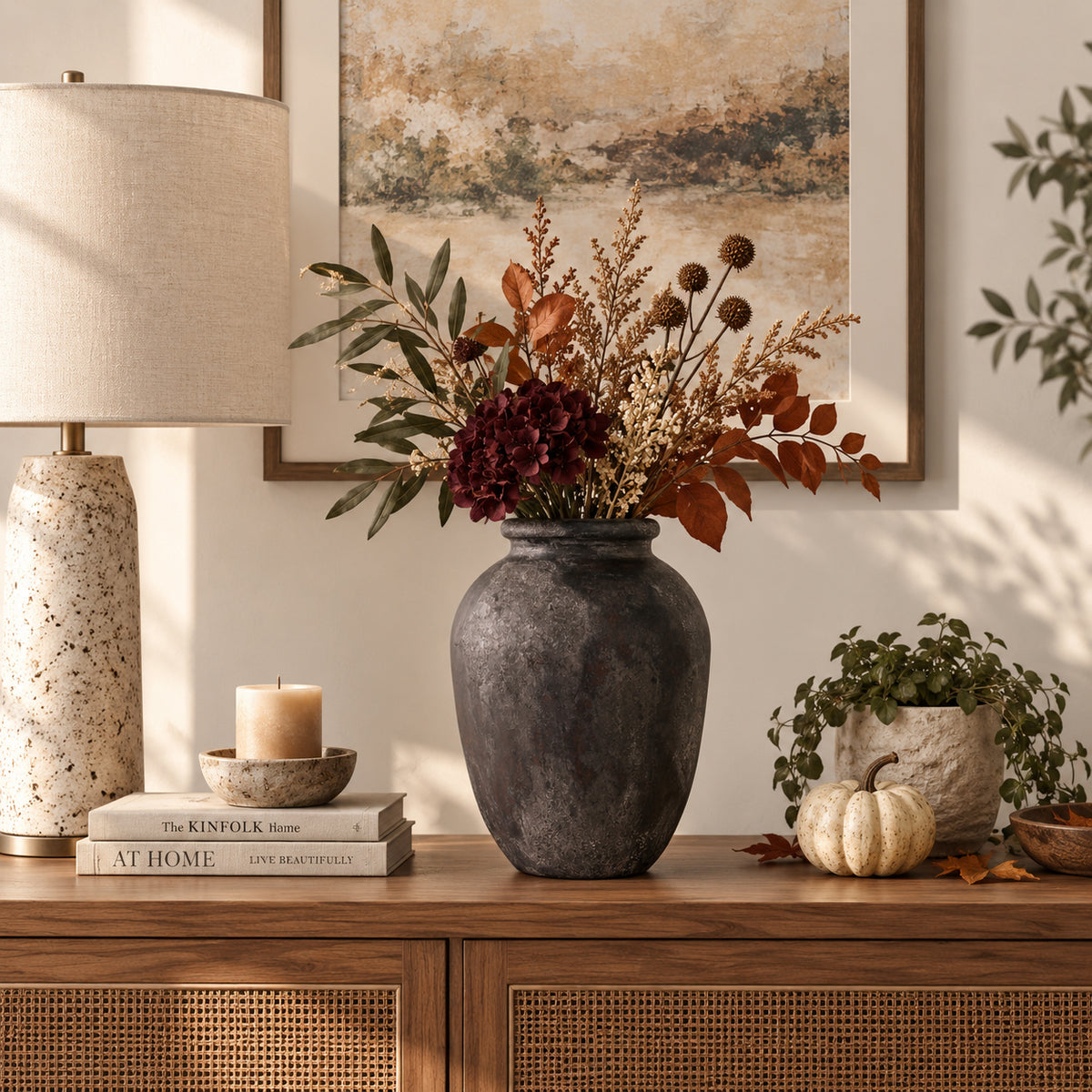 Duncanrun Black Vase — 12″ — additional view