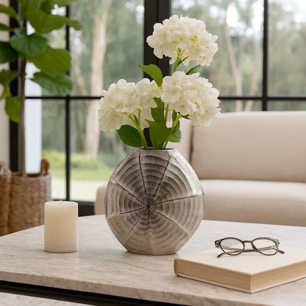 Coltonbeach Silver Vase — 11″ — additional view
