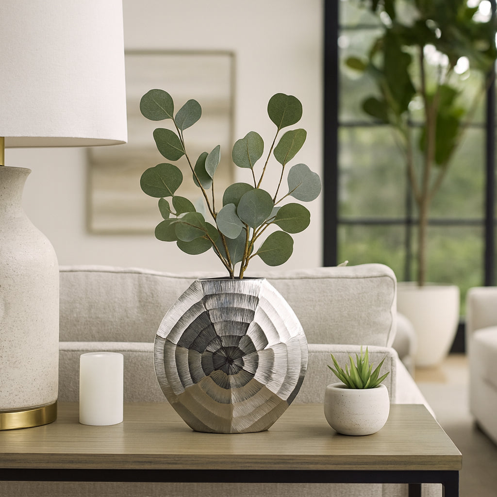 Coltonbeach Silver Vase — 11″ — additional view