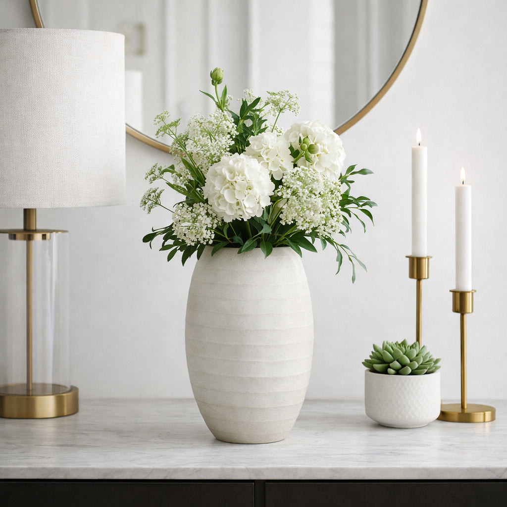 Finleyton Gray Glass Vase — 10″ — additional view