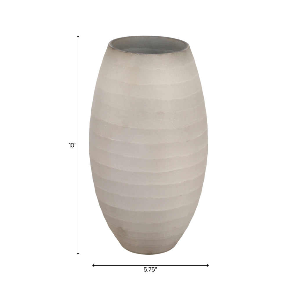 Finleyton Gray Glass Vase — 10″ — additional view