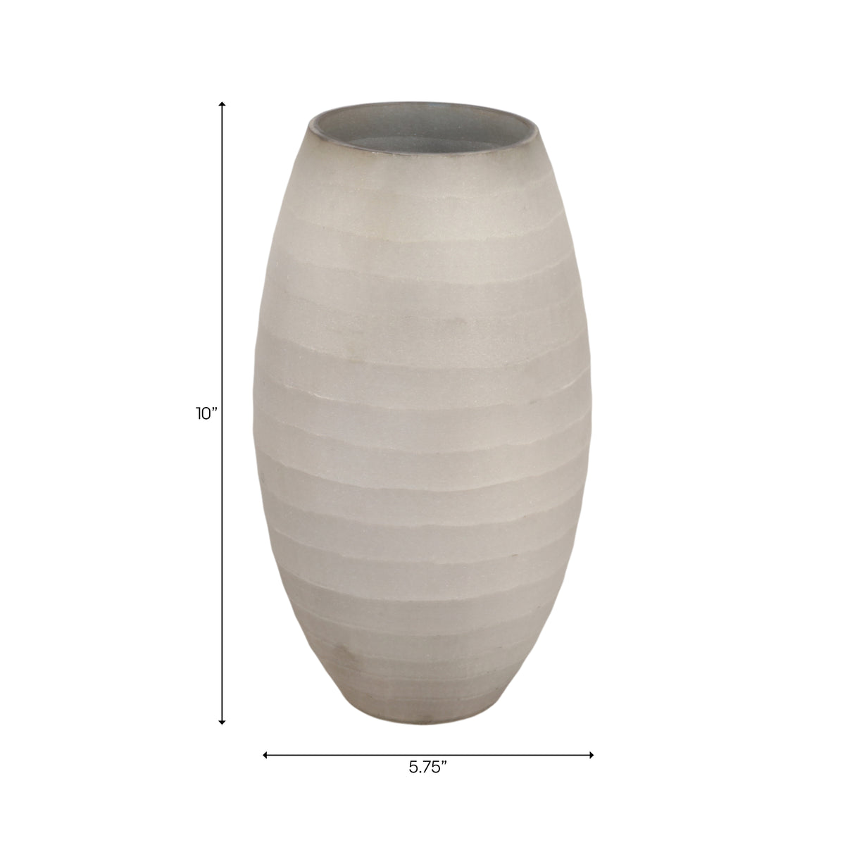 Finleyton Gray Glass Vase — 10″ — additional view