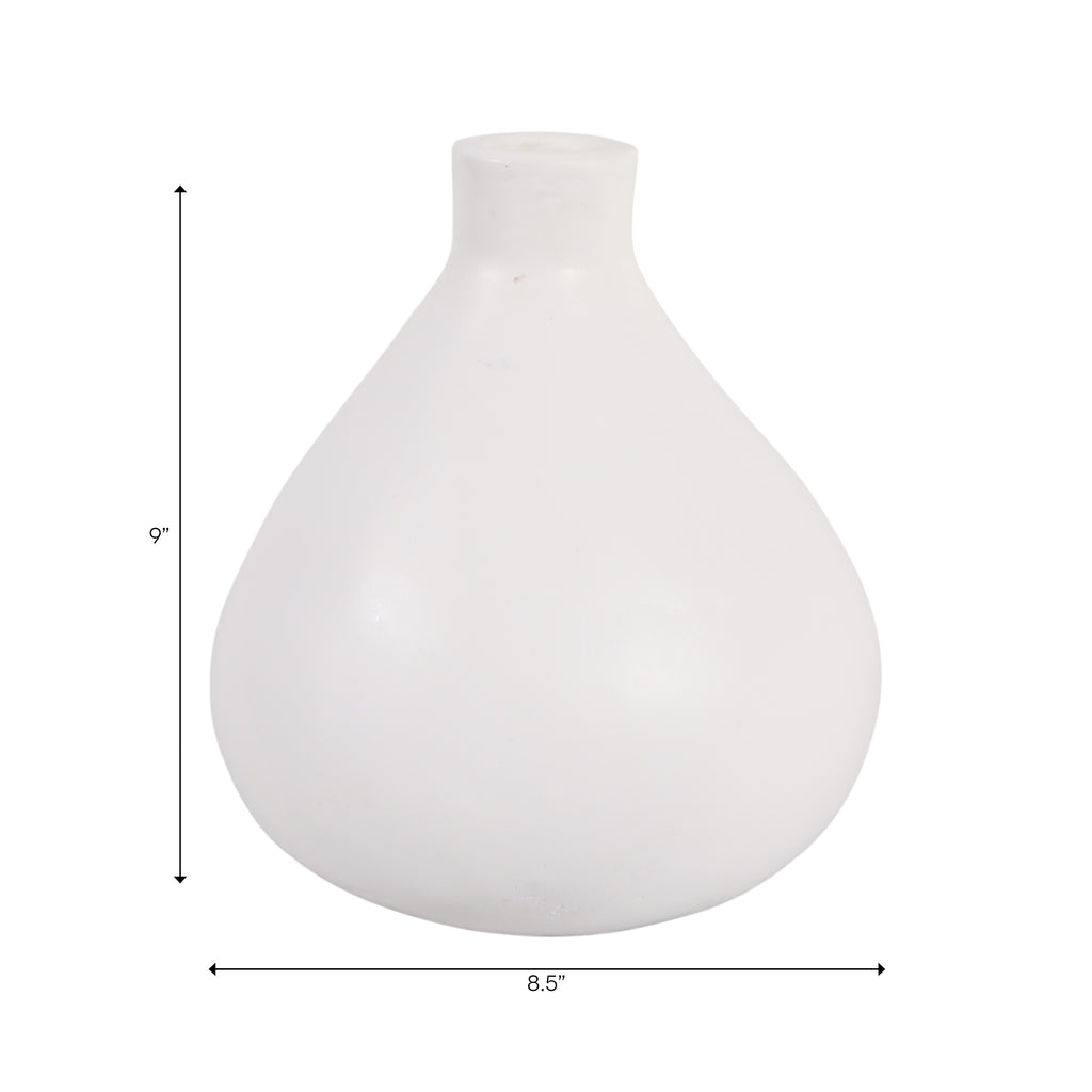 Duttonside White Vase — 9″ — additional view