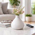 Duttonside White Vase — 9″ — additional view