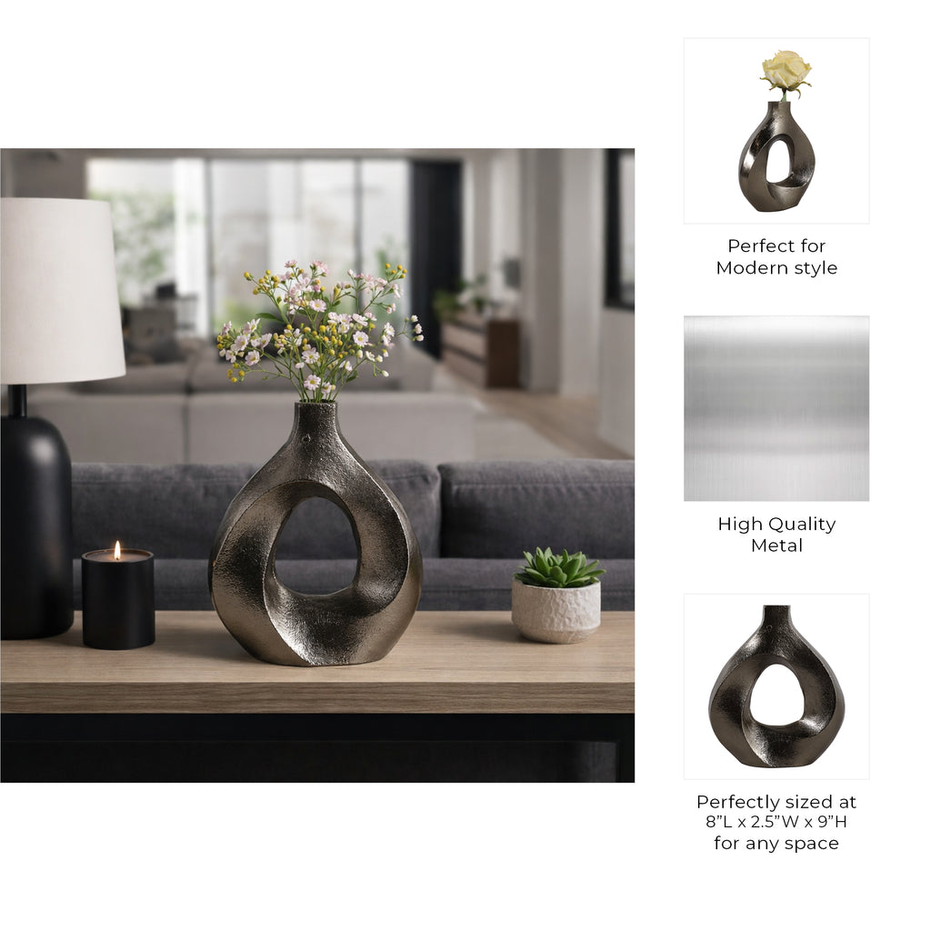Grangerrose Bronze Vase — 9″ — additional view