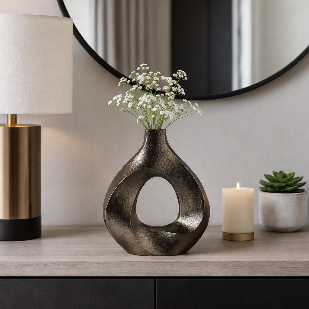 Grangerrose Bronze Vase — 9″ — additional view
