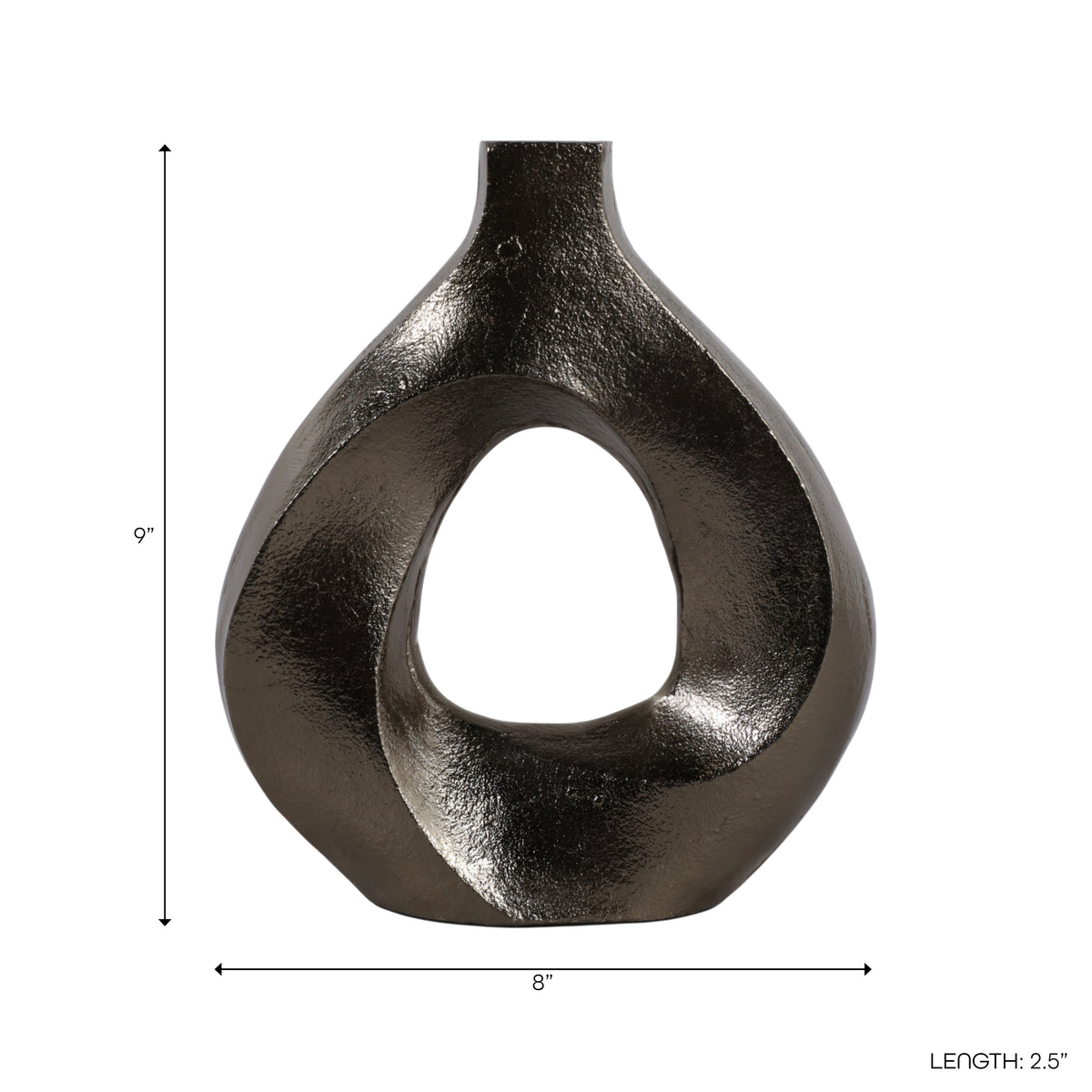 Grangerrose Bronze Vase — 9″ — additional view