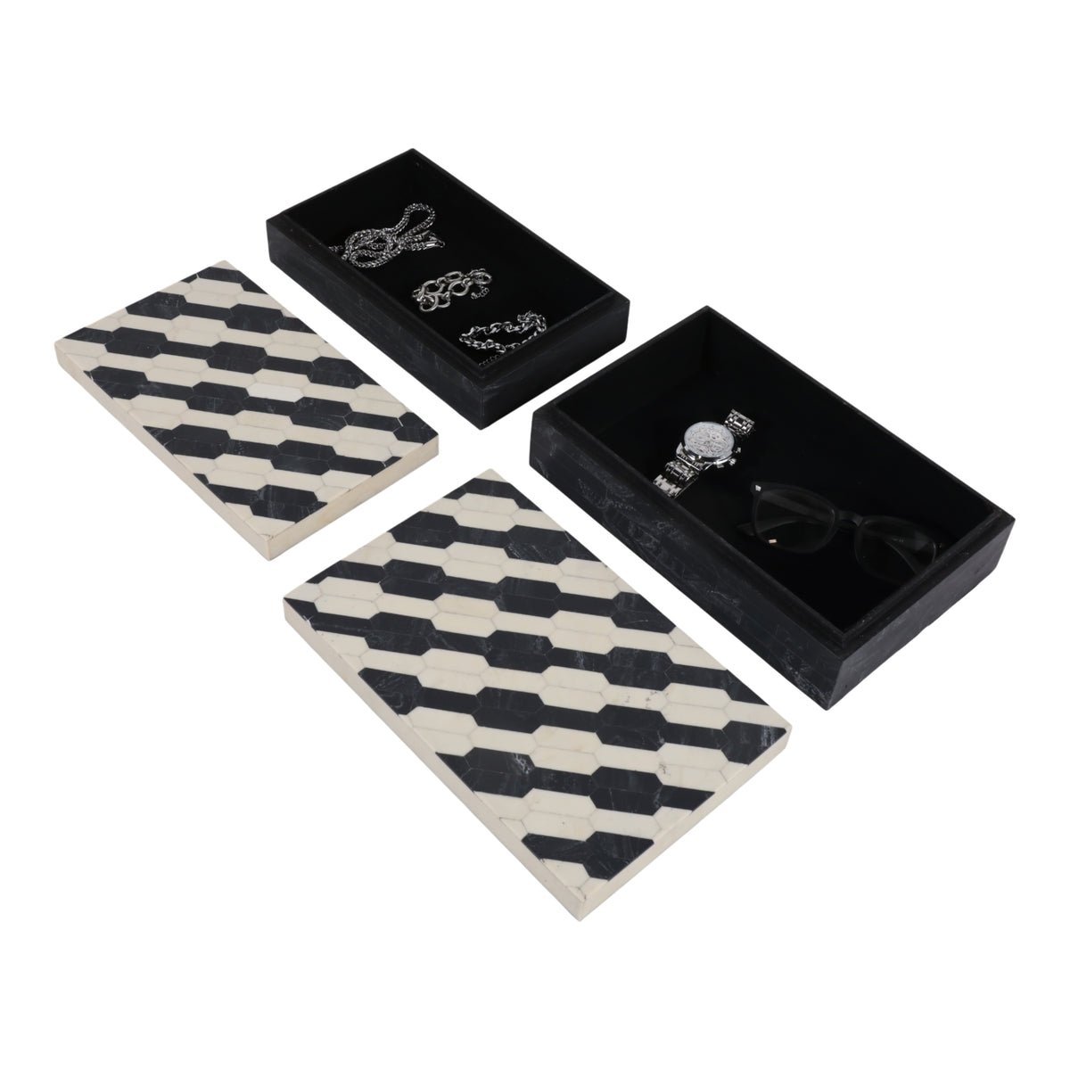 Dorsetmill Set of 2 Black Boxes — 3″ — additional view