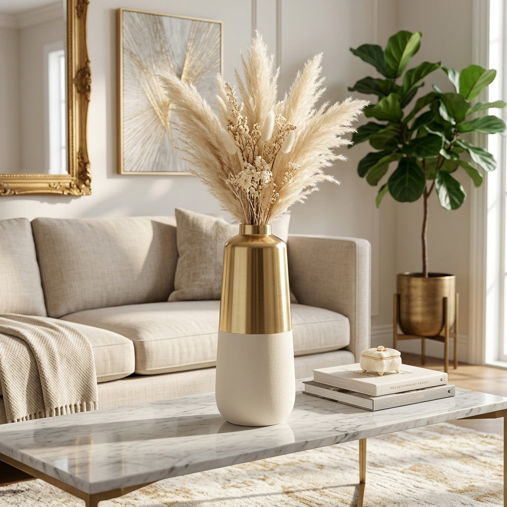 Albarun Gold Vase — 18″ — additional view