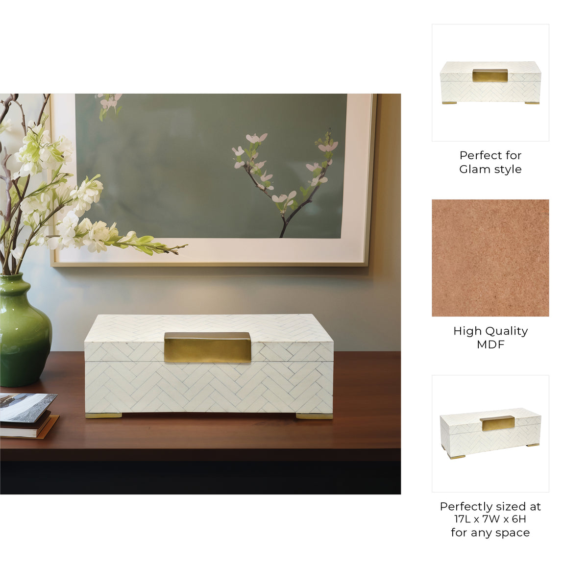 Chiltonoak Ivory Box — 6″ — additional view