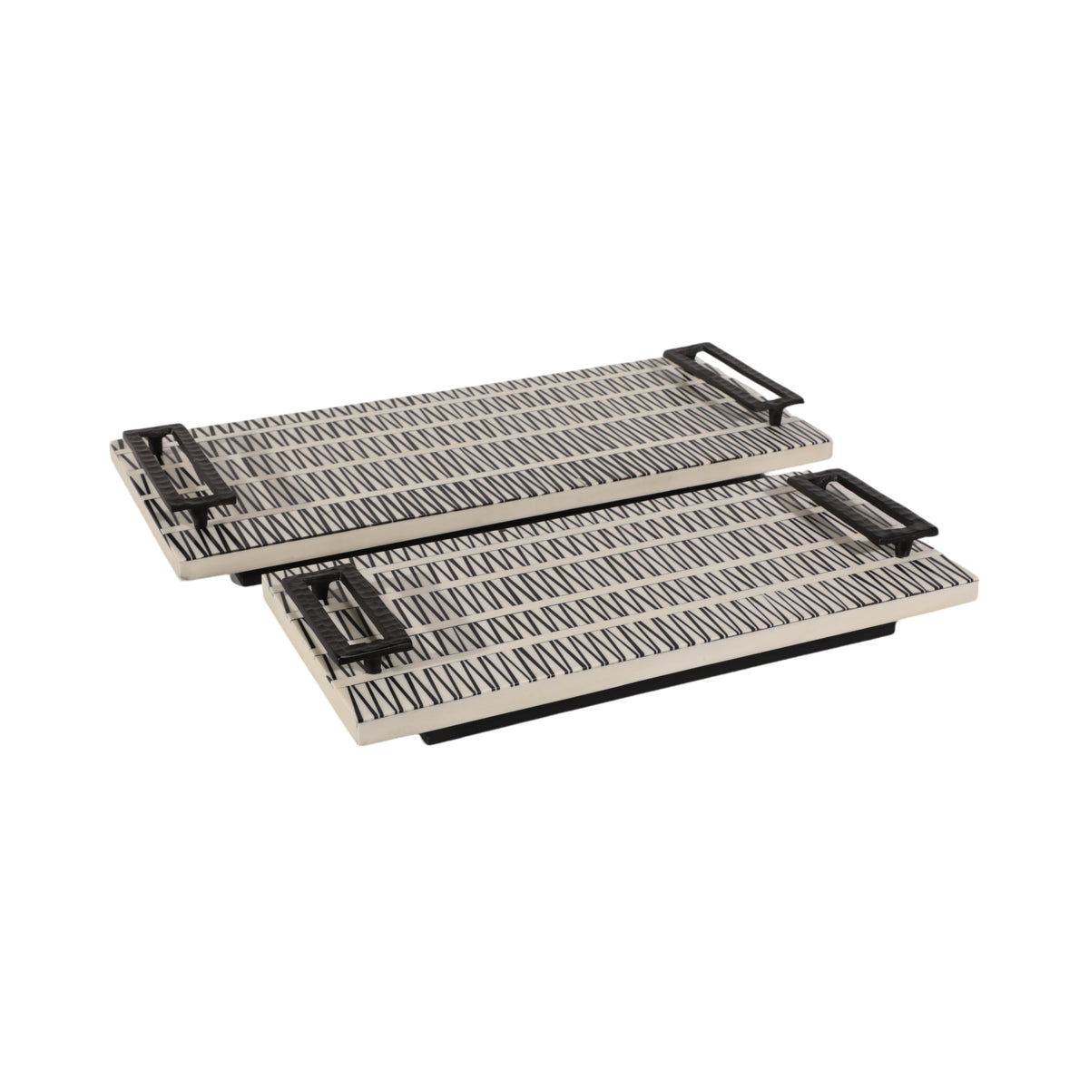 Coreygrove Set of 2 Black Tray — 3″ — additional view