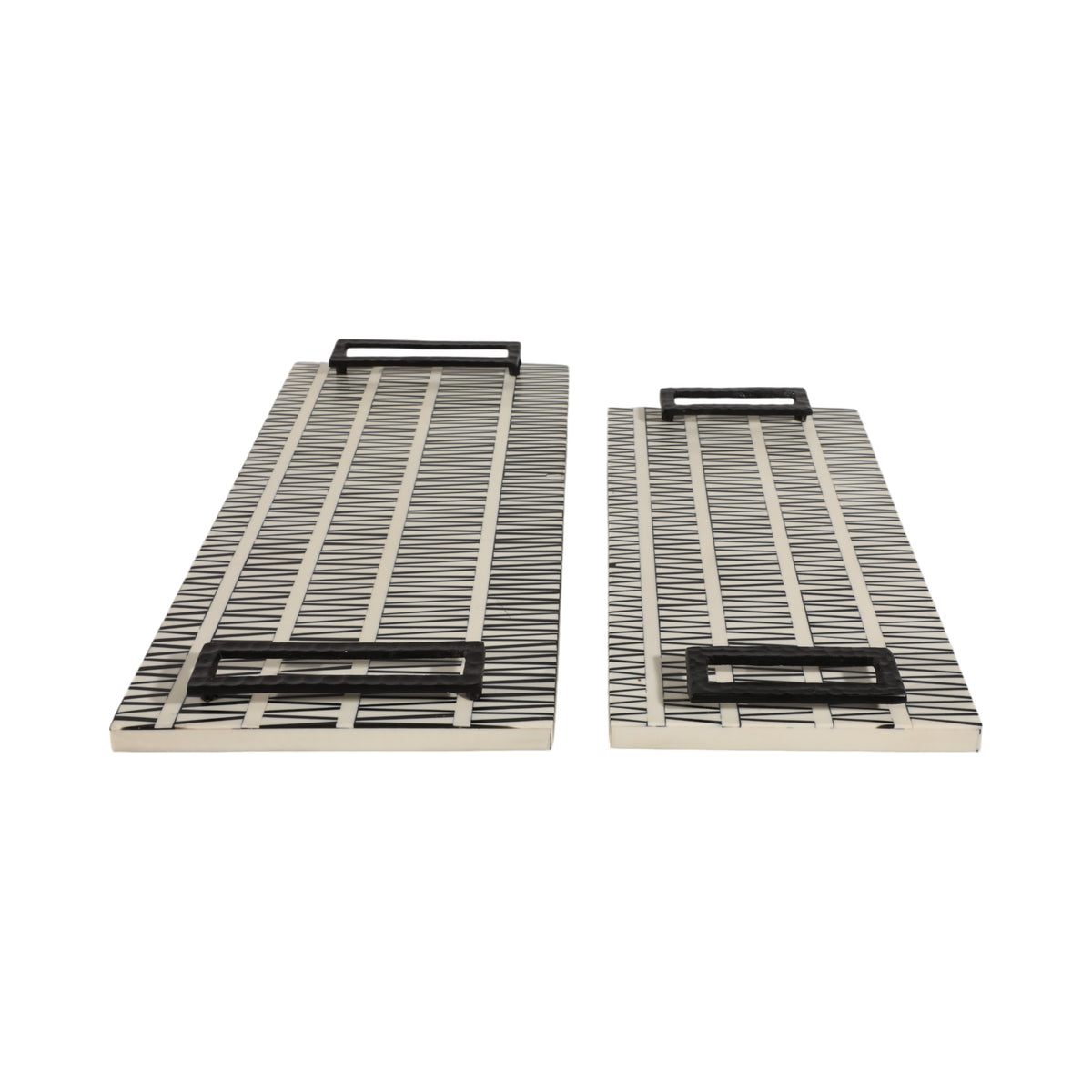 Coreygrove Set of 2 Black Tray — 3″ — additional view