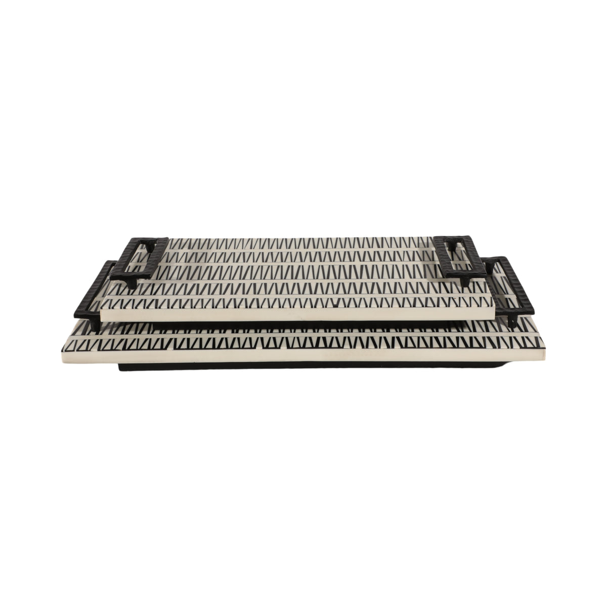 Coreygrove Set of 2 Black Tray — 3″ — additional view