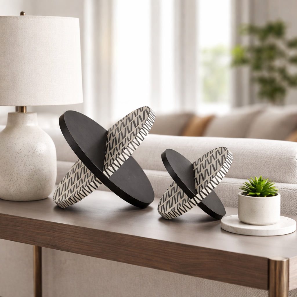 Ivygate Set of 2 Black Decor — 10″ — additional view