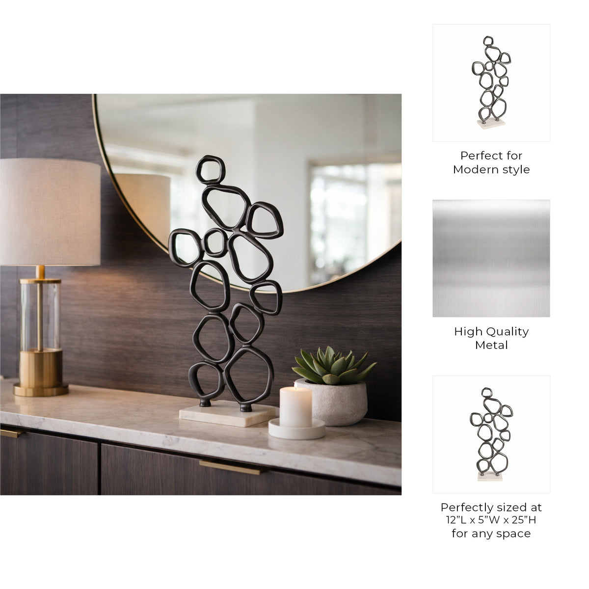 Deckervale Black Decor — 25″ — additional view